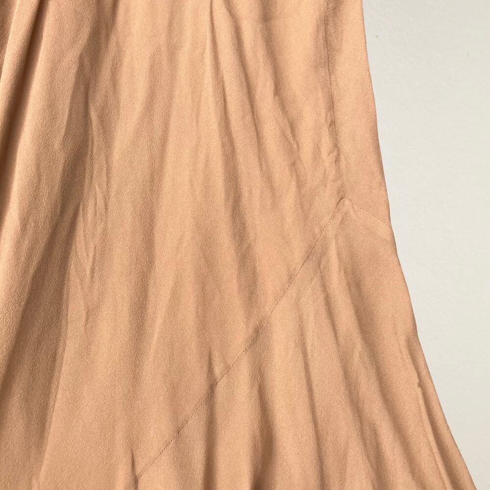 Vintage 90s brown beaded silk ruffle dress, bohemian boho chic Y2K fairycore - Picture 8 of 14